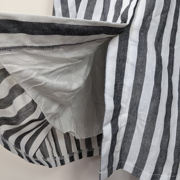 Pretty Garden Striped Button Up Lined Shirt Dress with Pockets and Belt - Picture 9 of 10